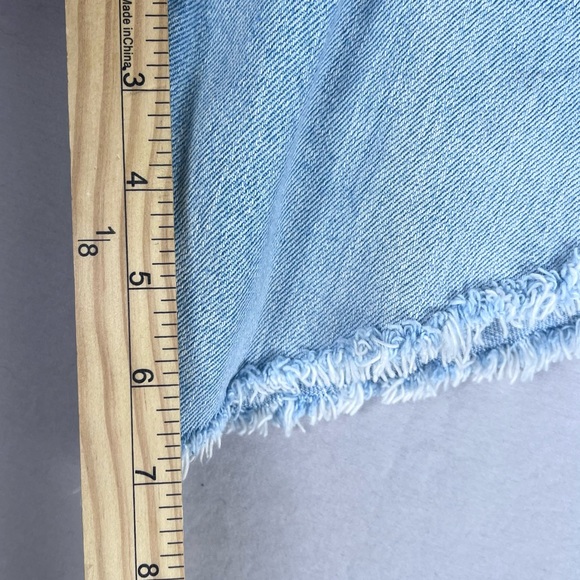 Wrangler Upcycled Cutoff Demim Jean Shorts Size 30 Cowboy Skeleton Zombie Art - Picture 7 of 9